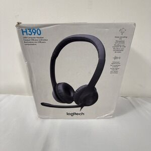Logitech H390 Wired Headset for PC Laptop Stereo Headphones Noise‎ Cancelling